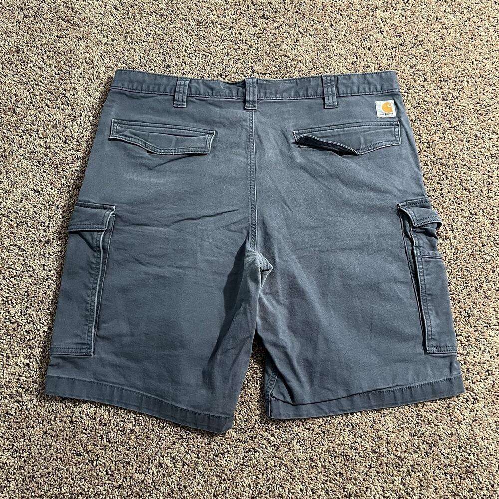 Carhartt Shorts Mens 40 Gray Rugged Flex Canvas Cargo Work Relaxed Fit Utility‎